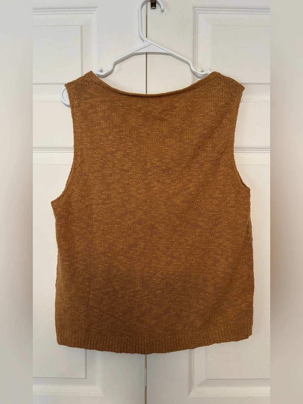 J.Crew NWT Women’s Brown V-Neck Sweater Vest Size L Cotton Blend